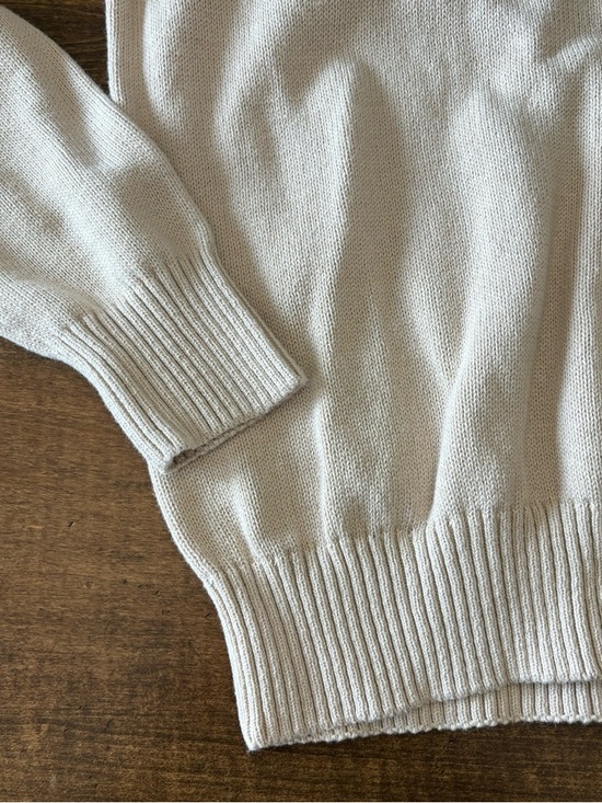 Vintage Weatherproof Nordic Quarter Zip Sweater | Cream | Size M | NWOT - Picture 5 of 12